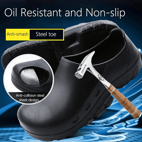 Zapato Zueco Antideslizante Cocina Punta Acero (PRECIOS MAS IVA)