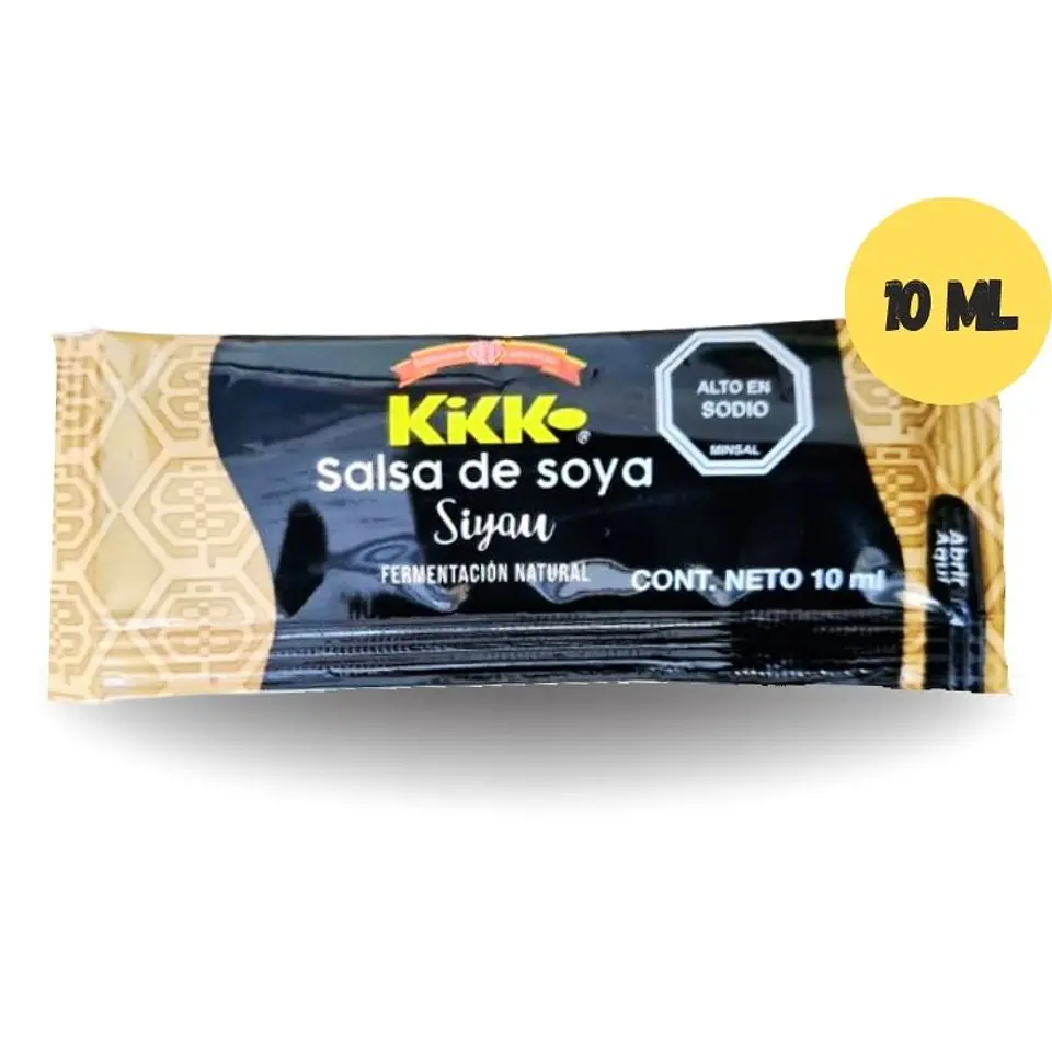 Salsa de Soya Kikko Siyau Sachet 10 ml x 1.000 Unds (Precio más IVA) 1