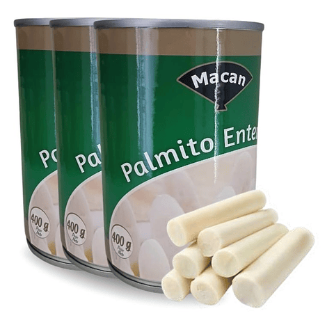 Palmito Entero 400 Grs  Caja 24 Unidades ($1.950xUnidad) (Precio más Iva)