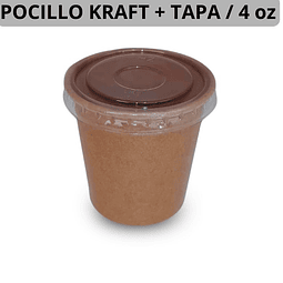 Pocillo + Tapa Kraft 4oz 2.000 Unds