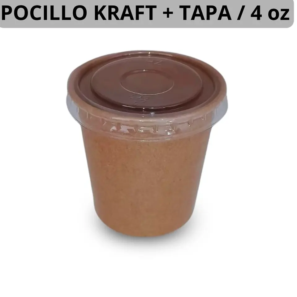 Pocillo + Tapa Kraft 4oz 2.000 Unds (Precio más Iva) 1