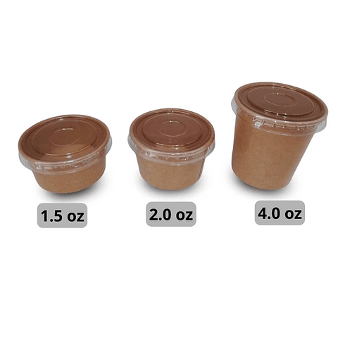 Pocillo + Tapa Kraft 4oz 2.000 Unds