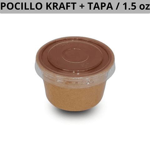 Pocillo + Tapa Kraft 1.5oz 2.000 Unds