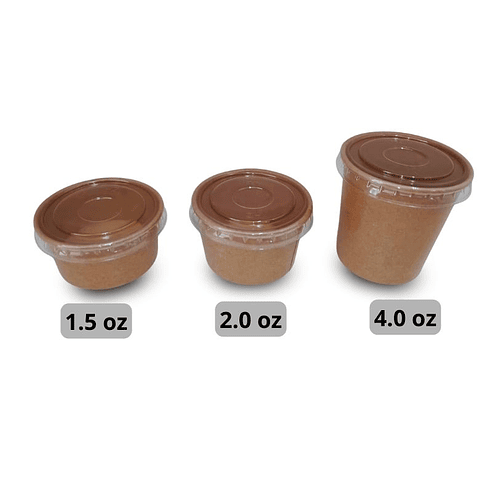 Pocillo + Tapa Kraft 1.5oz 2.000 Unds