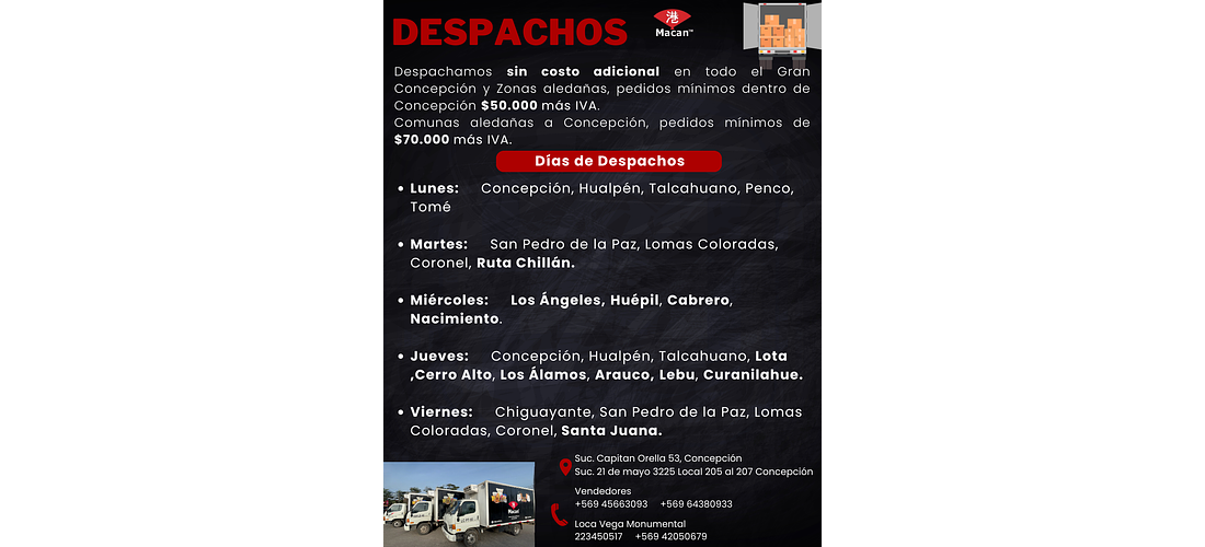 Contacto Sucursal Concepción