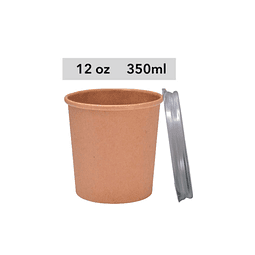 Set Pote Sopa Kraft + Tapa  Pet 350 ml o 12 oz (Precios más Iva)