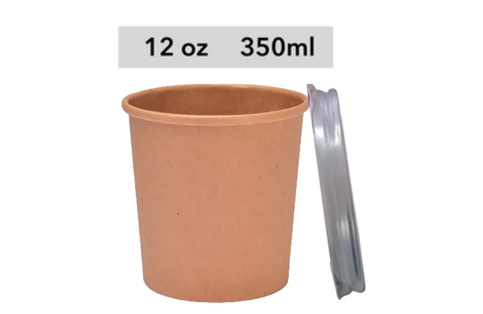 Set Pote Sopa Kraft + Tapa  Pet 350 ml o 12 oz (Precio más IVA) 1