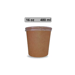 Set Pote Sopa PET + Tapa 480 ml o 16oz (Precios más IVA)