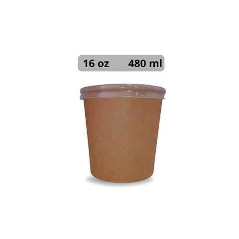 Set Pote Sopa PET + Tapa 480 ml o 16oz (Precios más IVA)