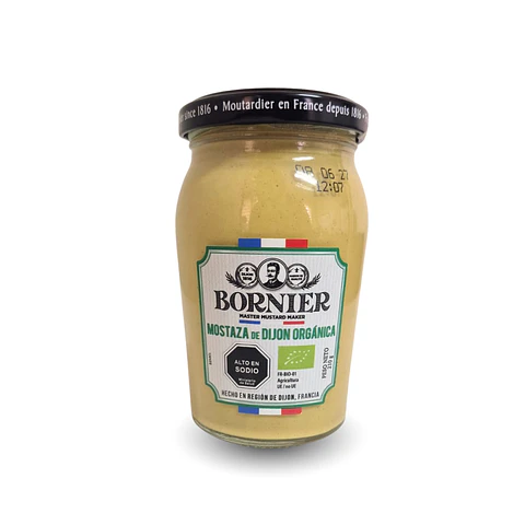 MOSTAZA DIJON ORGANICA BORNIER 210 GRS - PACK 12 UNIDADES (Precio más IVA)