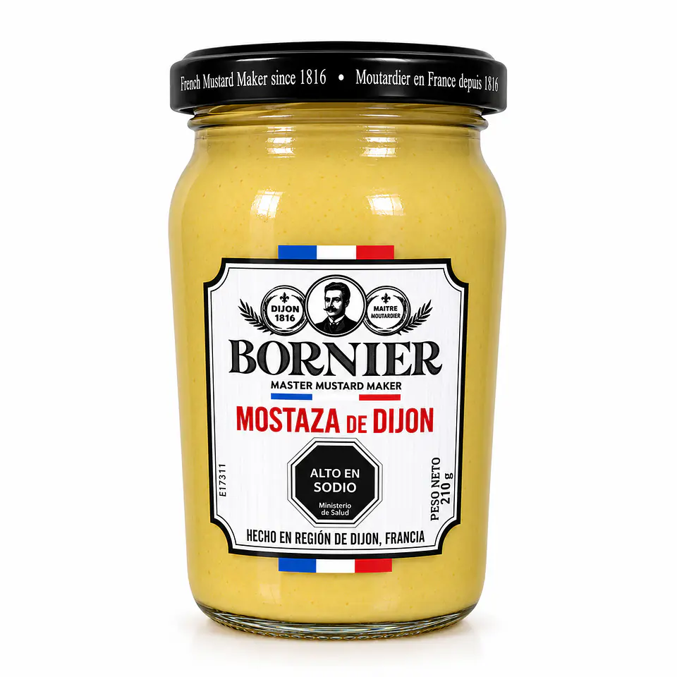 MOSTAZA DIJON BORNIER 210 GRS - PACK 12 UNIDADES (Precio más IVA) 1