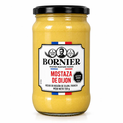 MOSTAZA DIJON BORNIER 720 GRS - PACK 6 UNIDADES (Precio más IVA)
