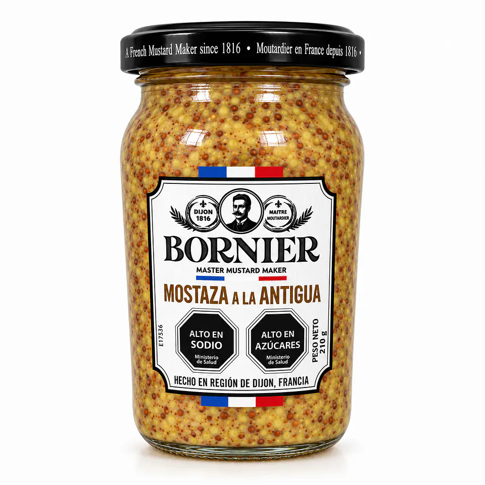 MOSTAZA A LA ANTIGUA BORNIER 210 GRS - PACK 12 UNIDADES (Precio más IVA) 1