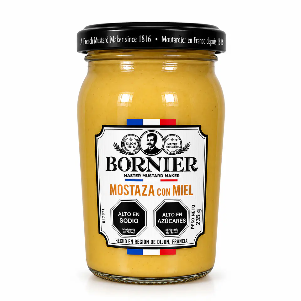MOSTAZA MIEL BORNIER 235 GRS - PACK 12 UNIDADES (Precio más IVA) 1