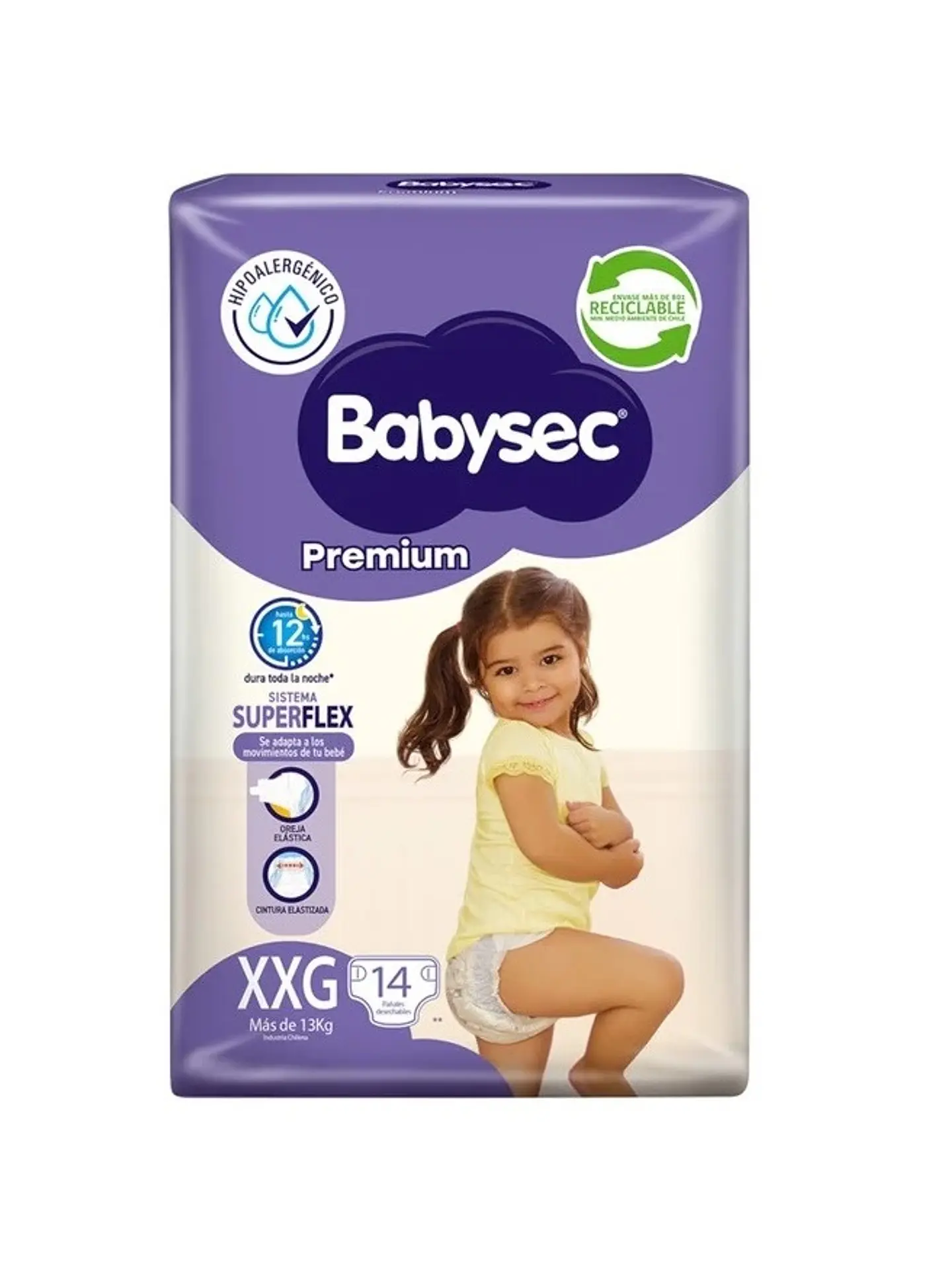 Pañal Babysec Premium XXG 14 Uni. 1