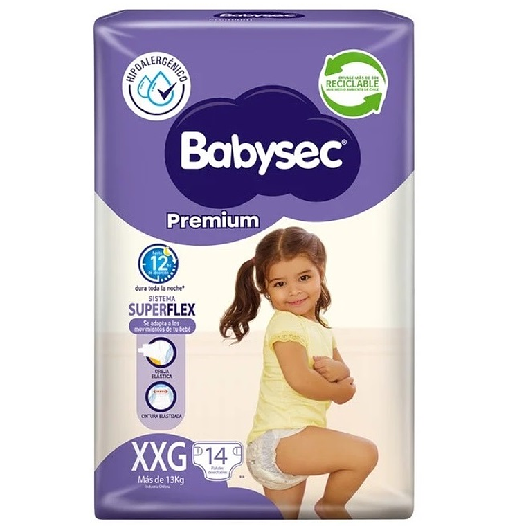 Pañal Babysec Premium XXG 14 Uni. 1
