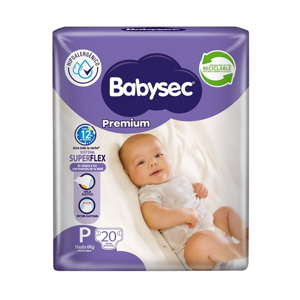 Pañal Babysec Premium P 20 Uni. 1