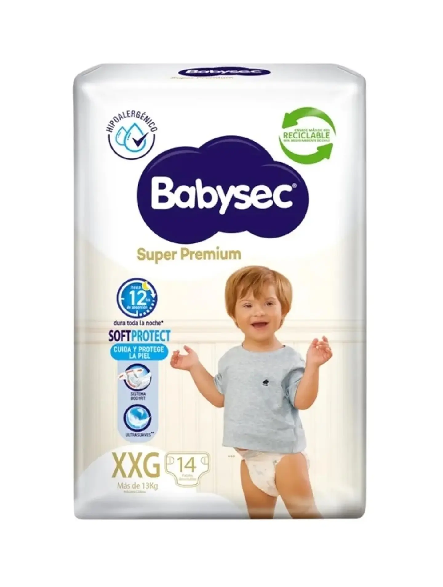 Pañal Babysec Super Premium XXG  14 un 1