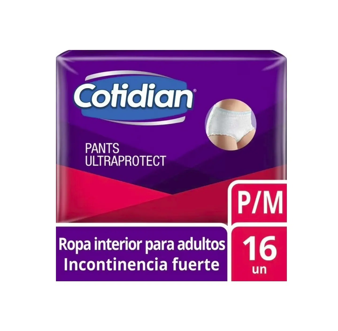 Pañal Adulto Cotidean UltraProtect P/M 16 Uni. 1