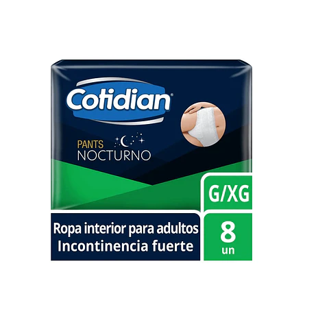 Pañal Adulto Cotidean Nocturno G/XG 8 Uni