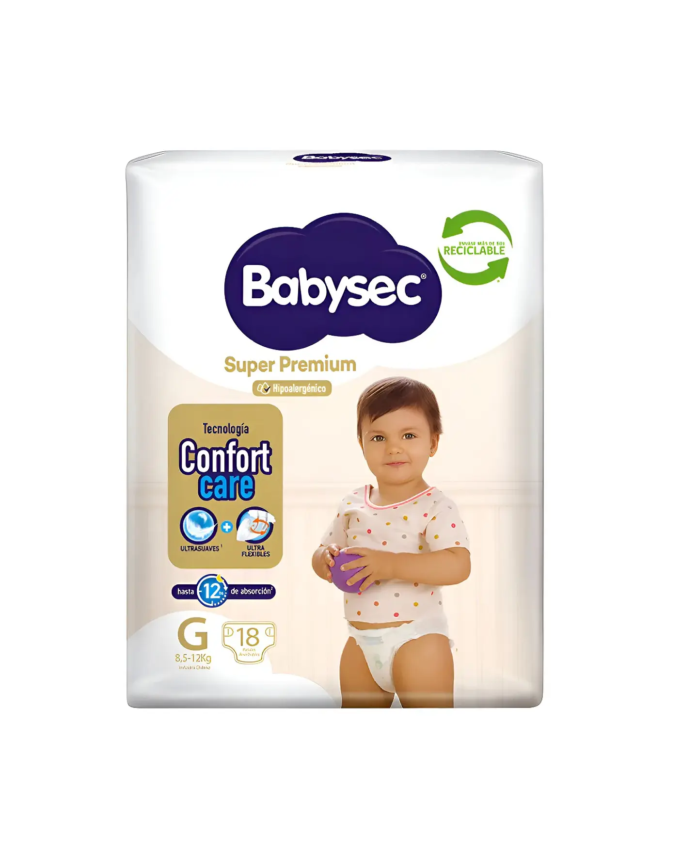 Pañal Babysec Super Premium G 18 Uni  1