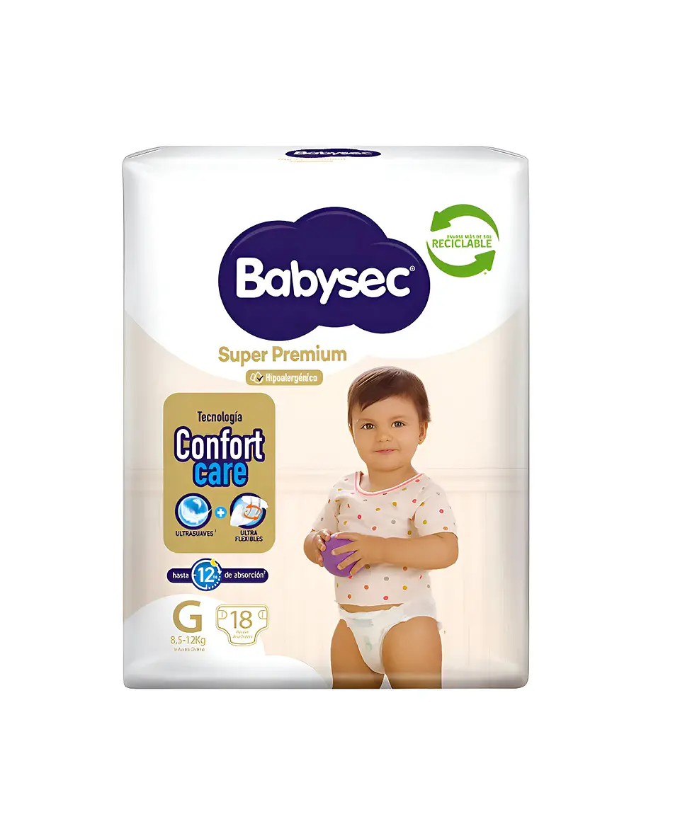 Pañal Babysec Super Premium G 18 Uni  1