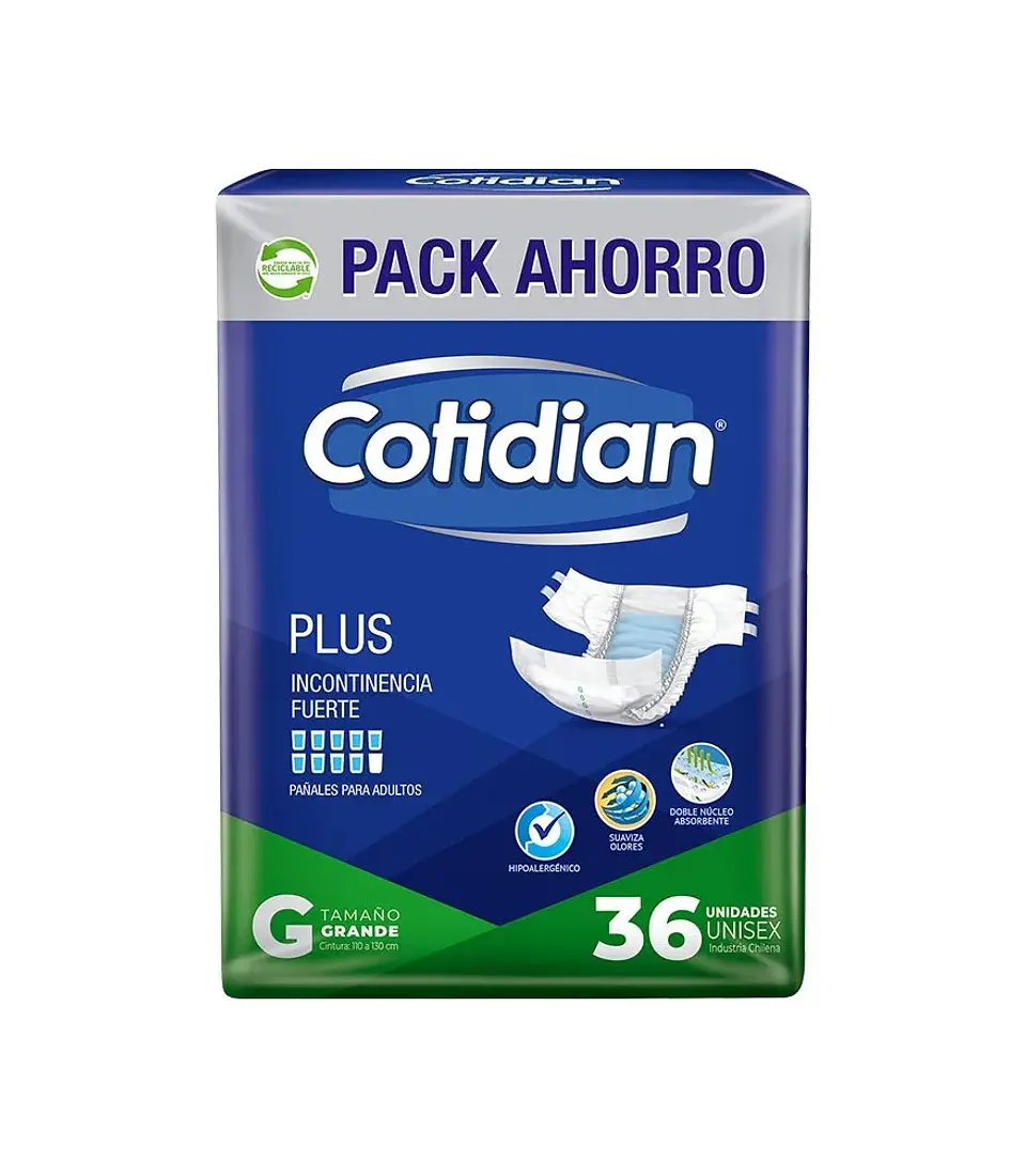 Pañal Adulto Cotidian Plus G 36 Uni. 1