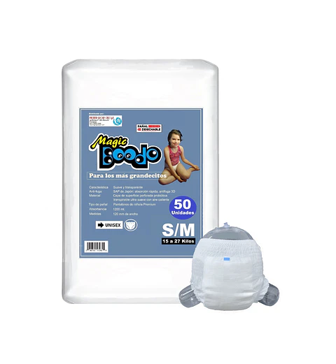 Pañal desechable MagicBoodo S/M 50 Uni.