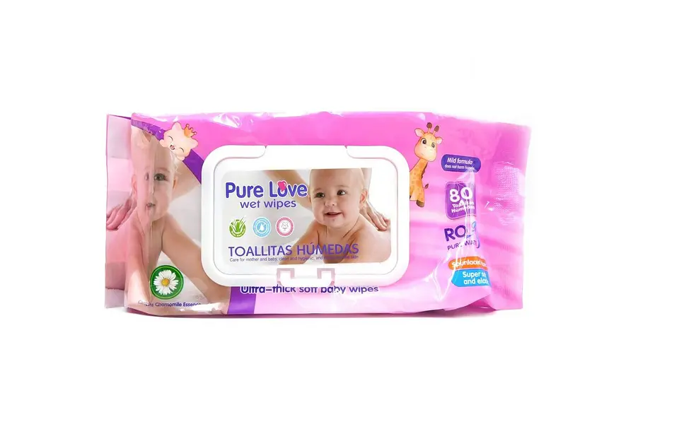 Pañitos Humedos Pure Love 80 Uni. 1