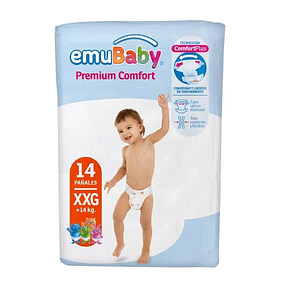 Pañal EmuBaby Premium Confort XXG 14 Uni.