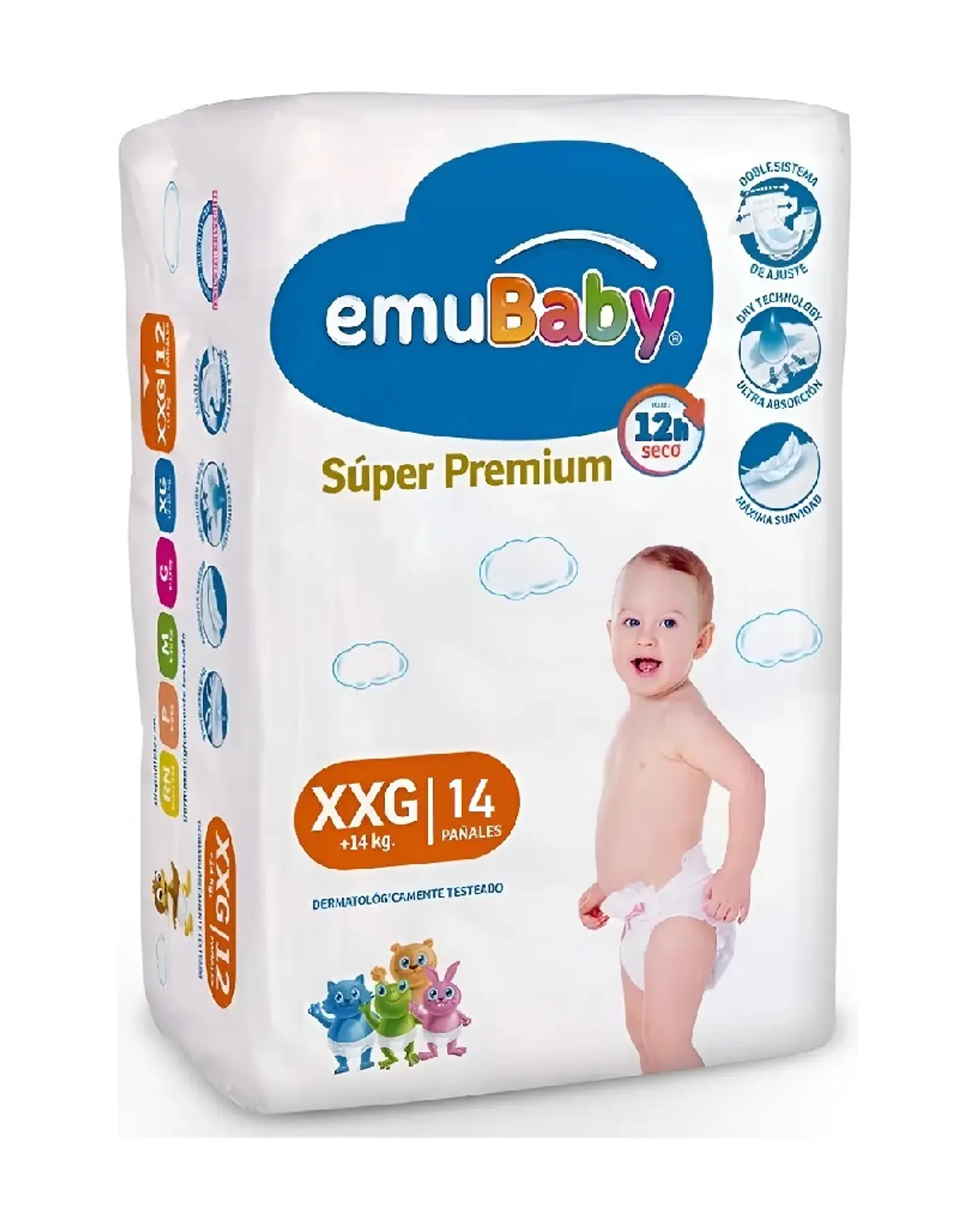 Pañal Emubaby XXG Super Premium 14 Uni. 1