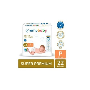 Pañal Emubaby Super Premium Talla P 22 Uni.