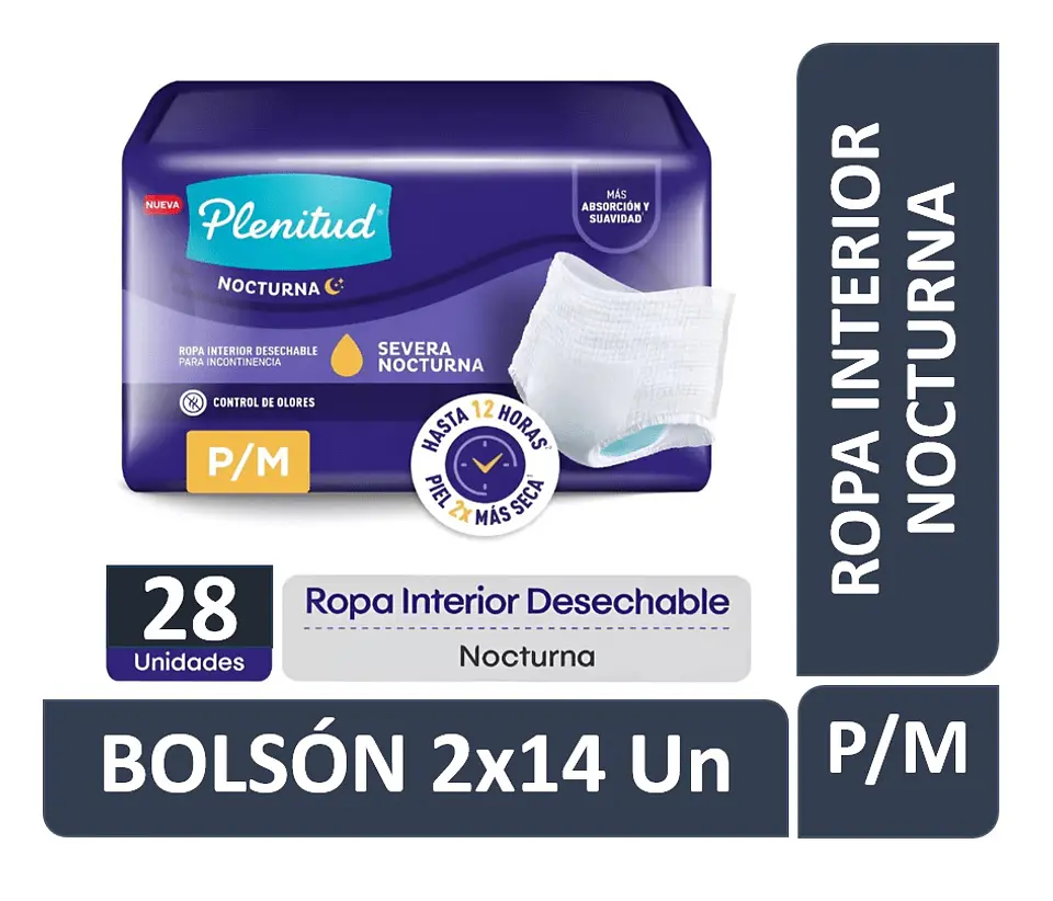 PLENITUD PANTS NOCTURNO P/M 2X14 28 UNI 1
