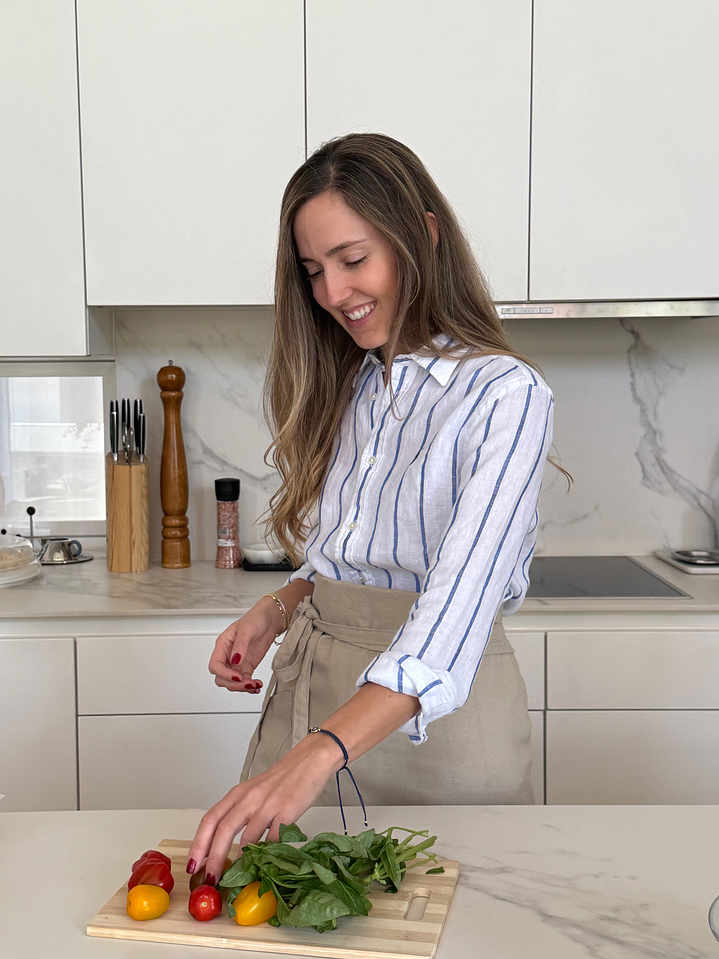 Mandil Classic Lino Beige 1