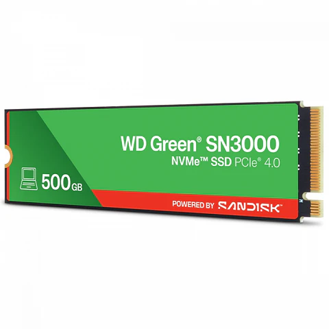 SSD WD Green SN350 500GB, M.2 NVM, Leitura 5000MB/s, Gravação 4100mb/s - WDS500G4G0E