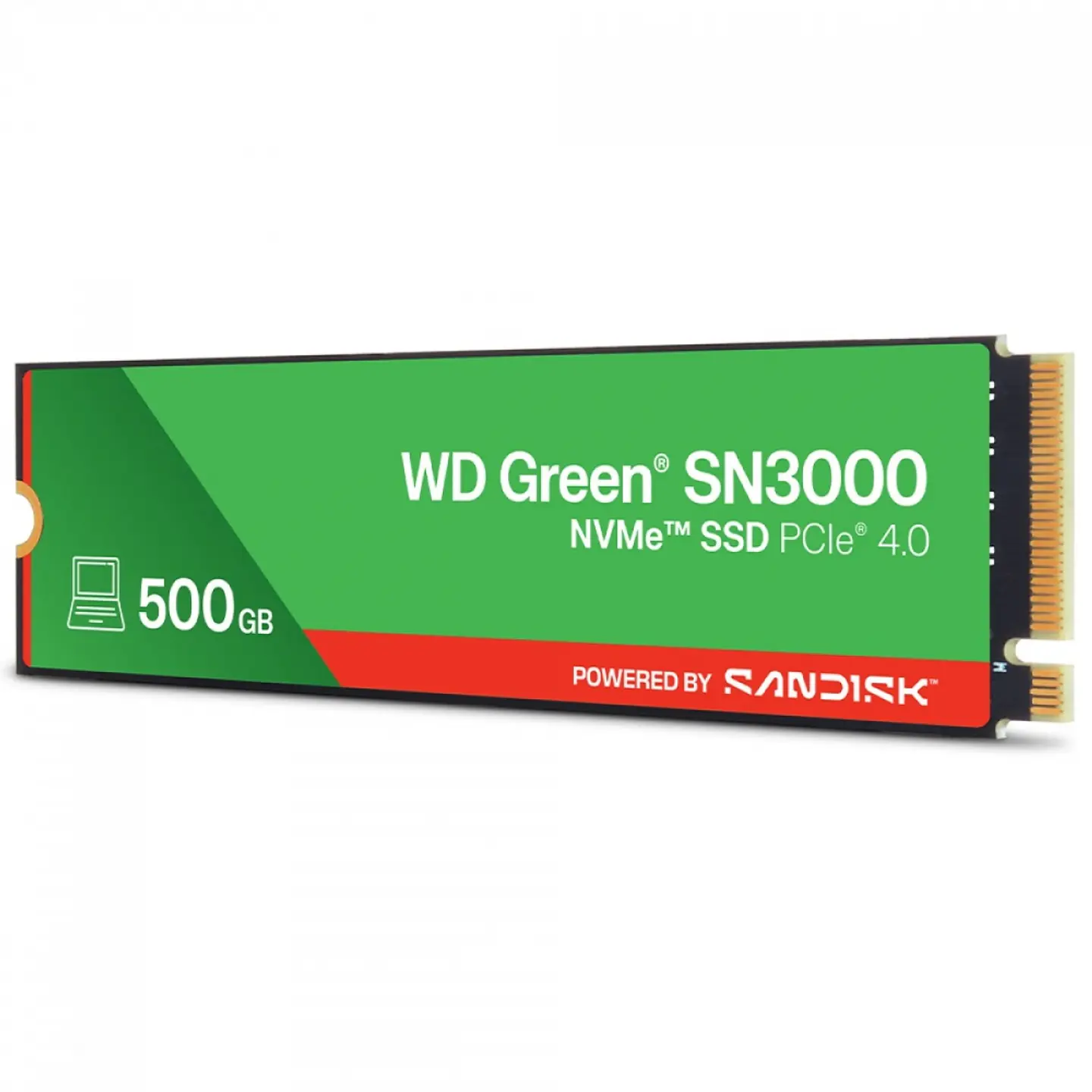 SSD WD Green SN350 500GB, M.2 NVM, Leitura 5000MB/s, Gravação 4100mb/s - WDS500G4G0E 1