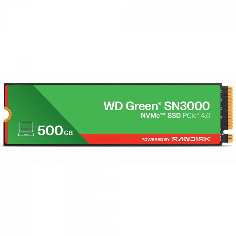 SSD WD Green SN350 500GB, M.2 NVM, Leitura 5000MB/s, Gravação 4100mb/s - WDS500G4G0E 3