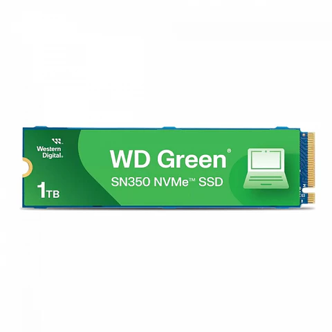 SSD WD Green SN350 1TB, M.2 NVM, Leitura 2400MB/s, Gravação 1850mb/s - WDS100T2G0C