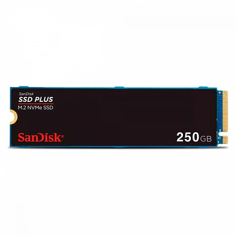 SSD Sandisk Plus 250GB, M.2 NVM, Leitura 2400MB/s, Gravação 1500mb/s - SDSSDA3N-250G-G26