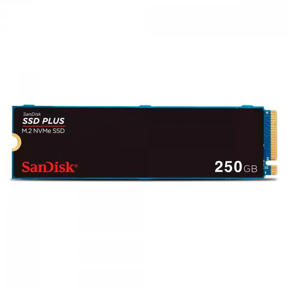 SSD Sandisk Plus 250GB, M.2 NVM, Leitura 2400MB/s, Gravação 1500mb/s - SDSSDA3N-250G-G26 1