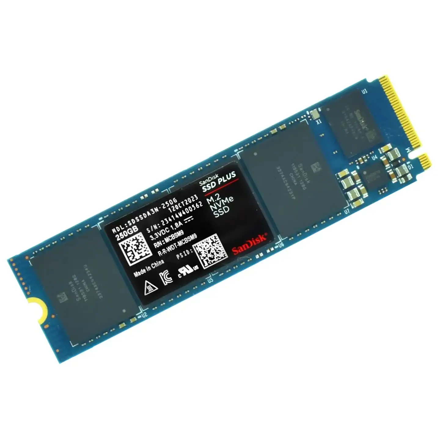 SSD Sandisk Plus 250GB, M.2 NVM, Leitura 2400MB/s, Gravação 1500mb/s - SDSSDA3N-250G-G26 3