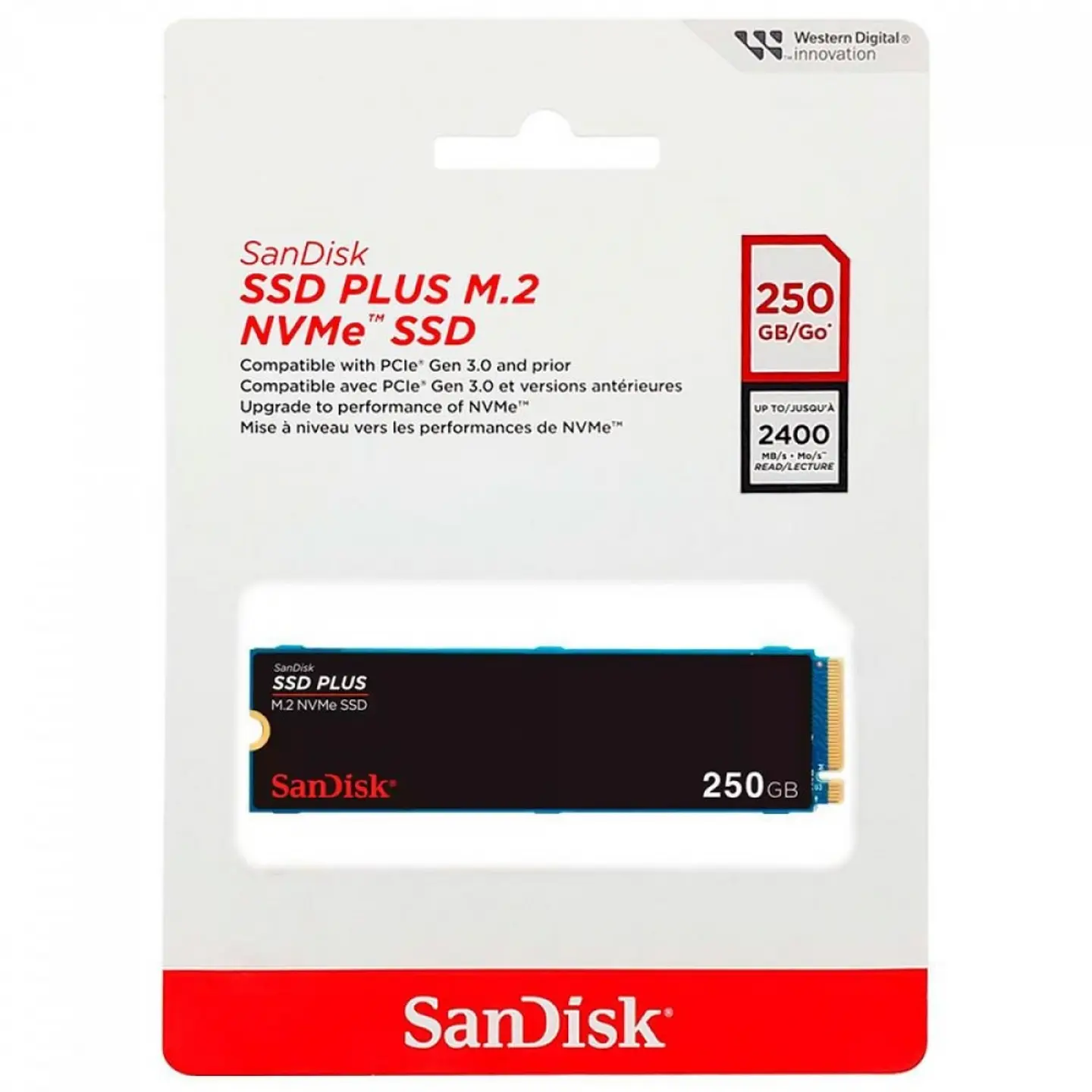 SSD Sandisk Plus 250GB, M.2 NVM, Leitura 2400MB/s, Gravação 1500mb/s - SDSSDA3N-250G-G26 4