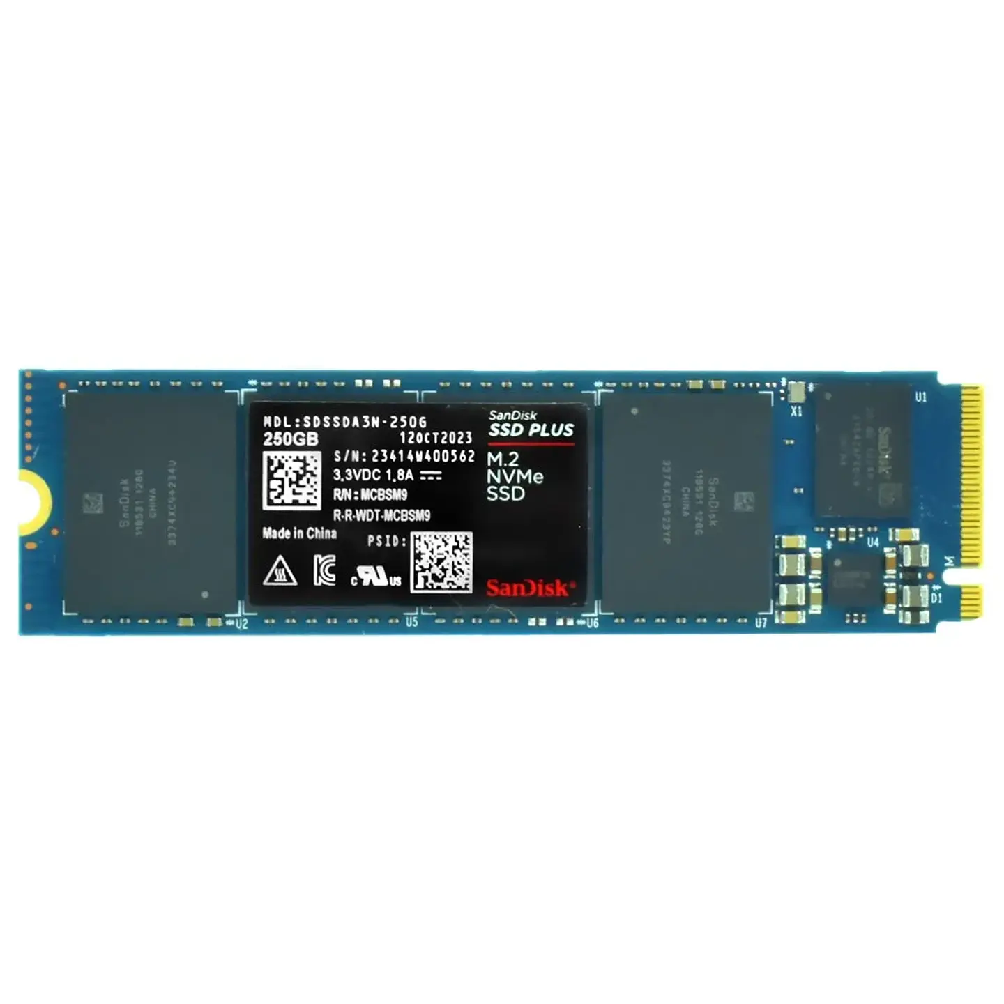 SSD Sandisk Plus 250GB, M.2 NVM, Leitura 2400MB/s, Gravação 1500mb/s - SDSSDA3N-250G-G26 5