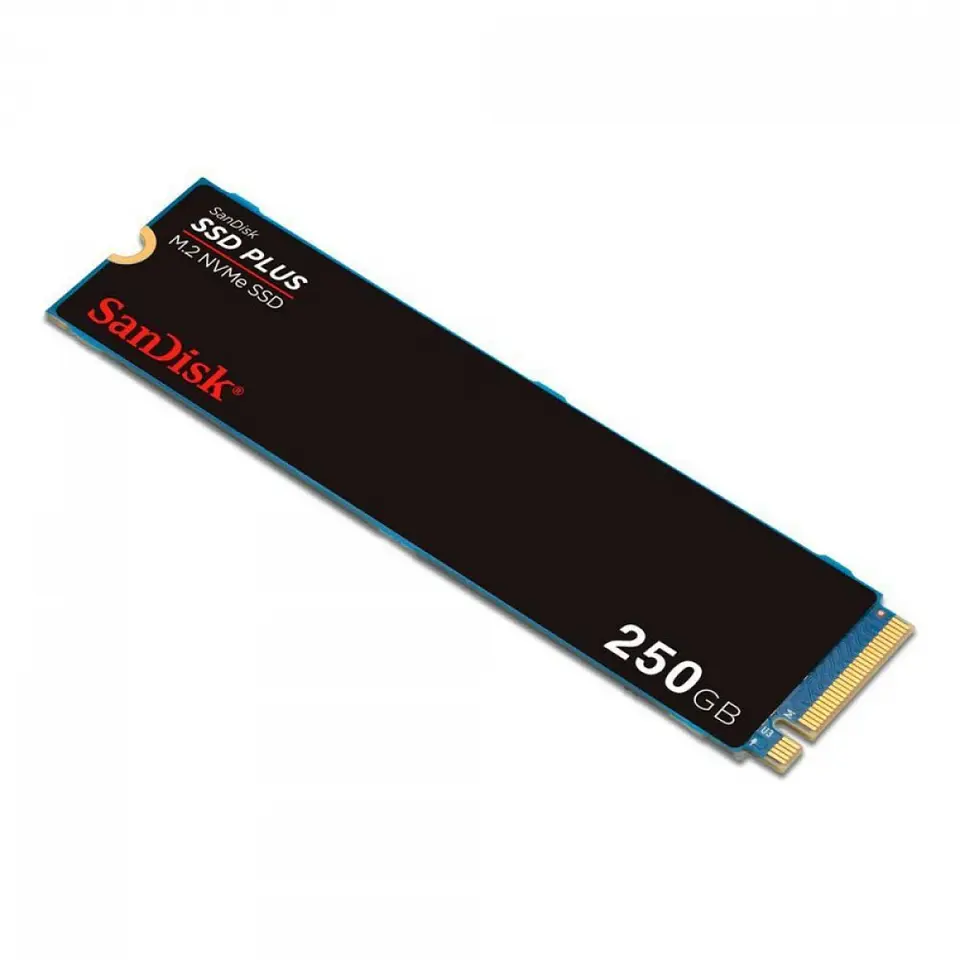 SSD Sandisk Plus 250GB, M.2 NVM, Leitura 2400MB/s, Gravação 1500mb/s - SDSSDA3N-250G-G26 2