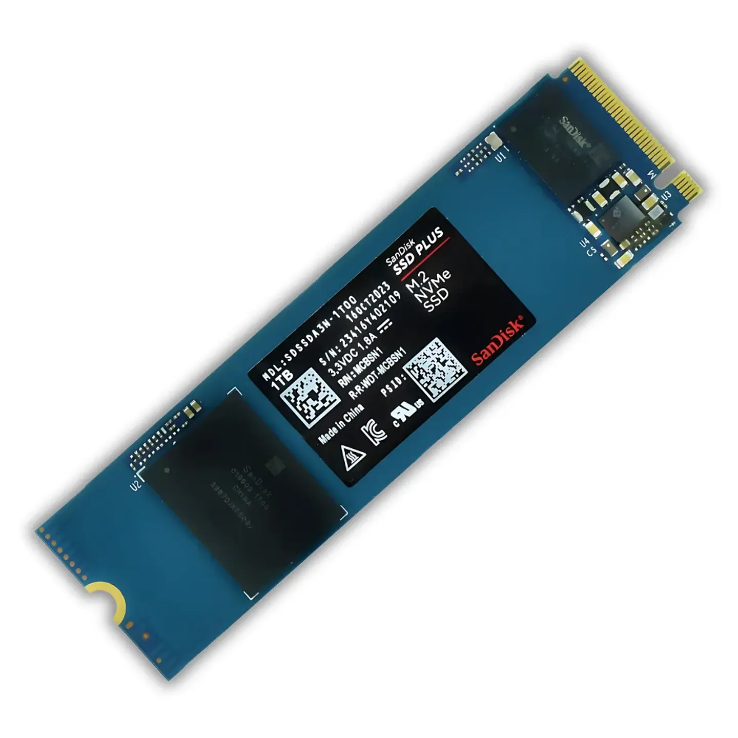 SSD Sandisk Plus 1TB, M.2 NVM, Leitura 3200MB/s, Gravação 2500mb/s 4