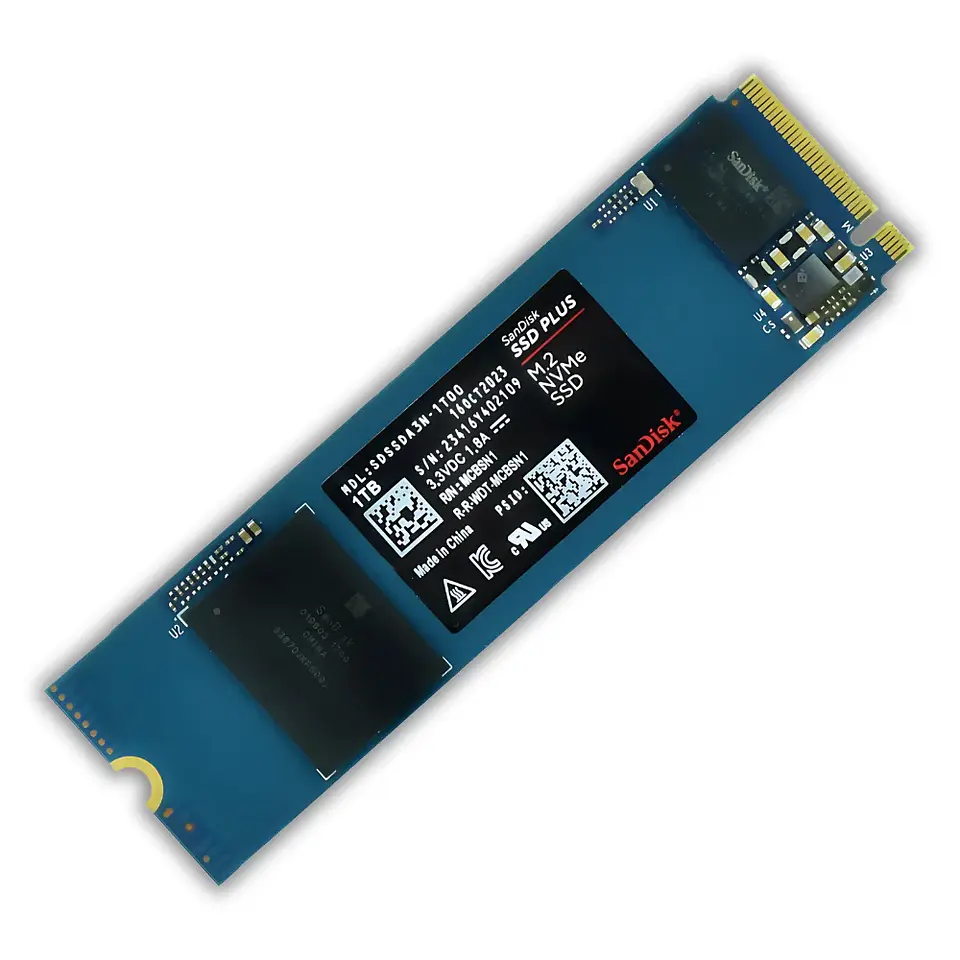 SSD Sandisk Plus 1TB, M.2 NVM, Leitura 3200MB/s, Gravação 2500mb/s 4
