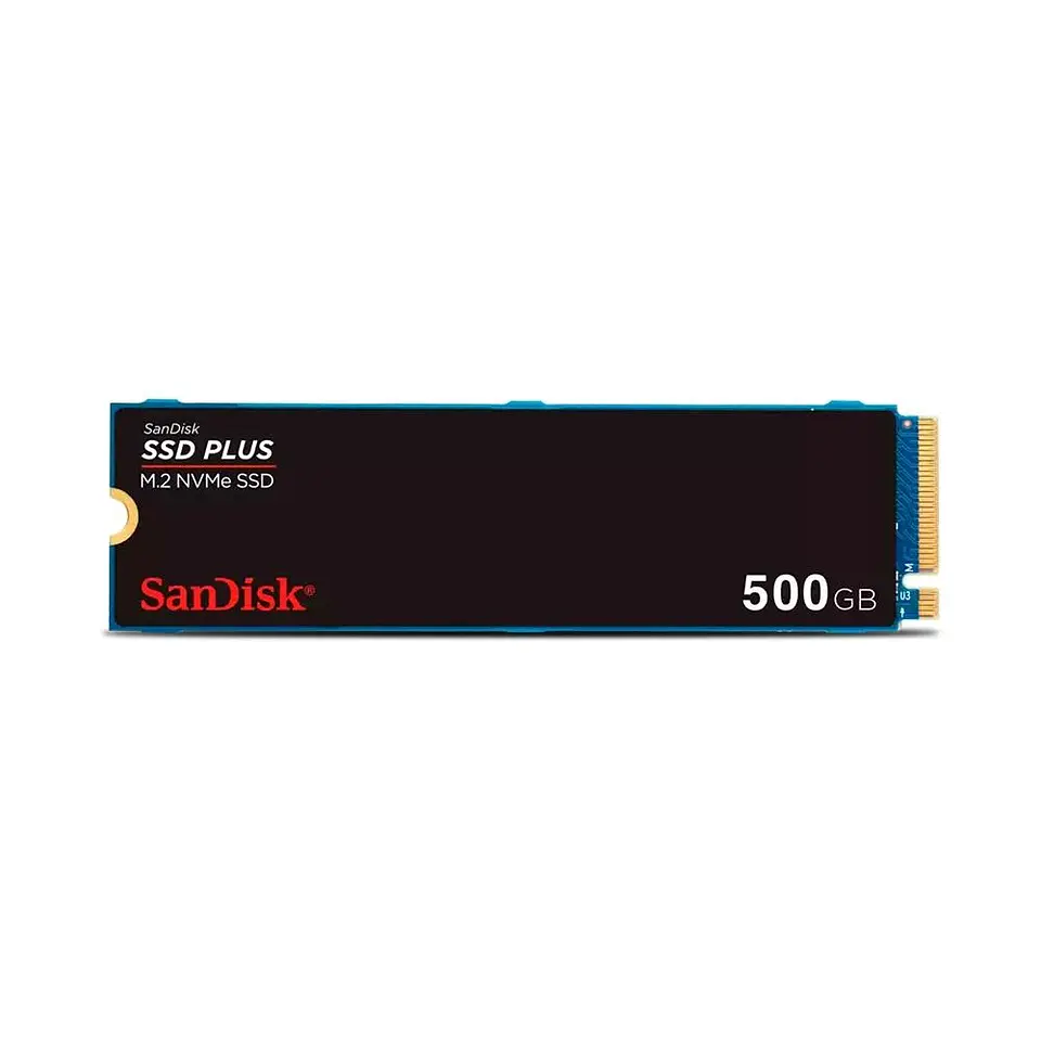 SSD Sandisk Plus 500GB, M.2 NVM, Leitura 2400MB/s, Gravação 2400mb/s 1