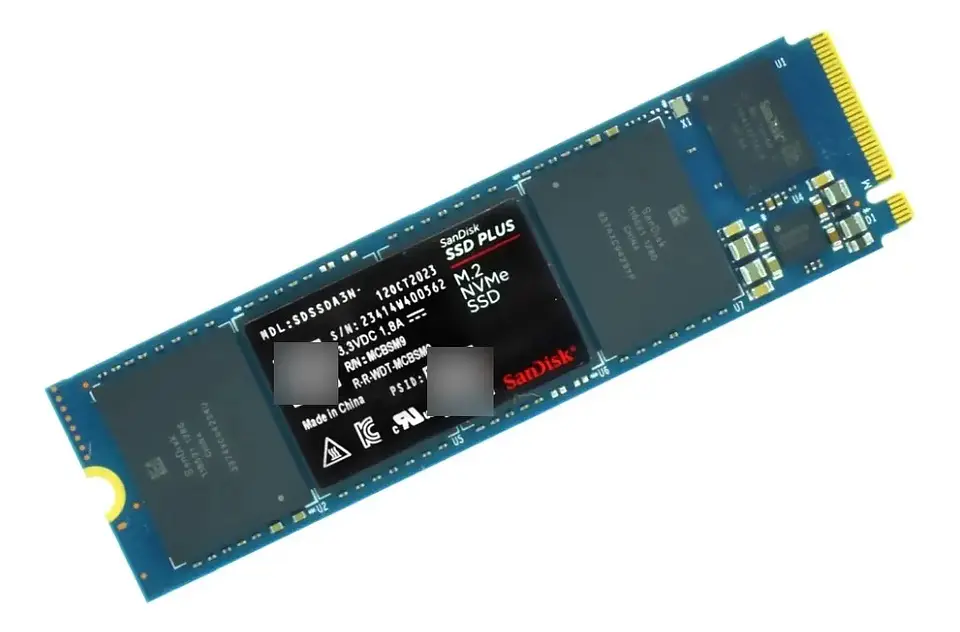 SSD Sandisk Plus 500GB, M.2 NVM, Leitura 2400MB/s, Gravação 2400mb/s 2