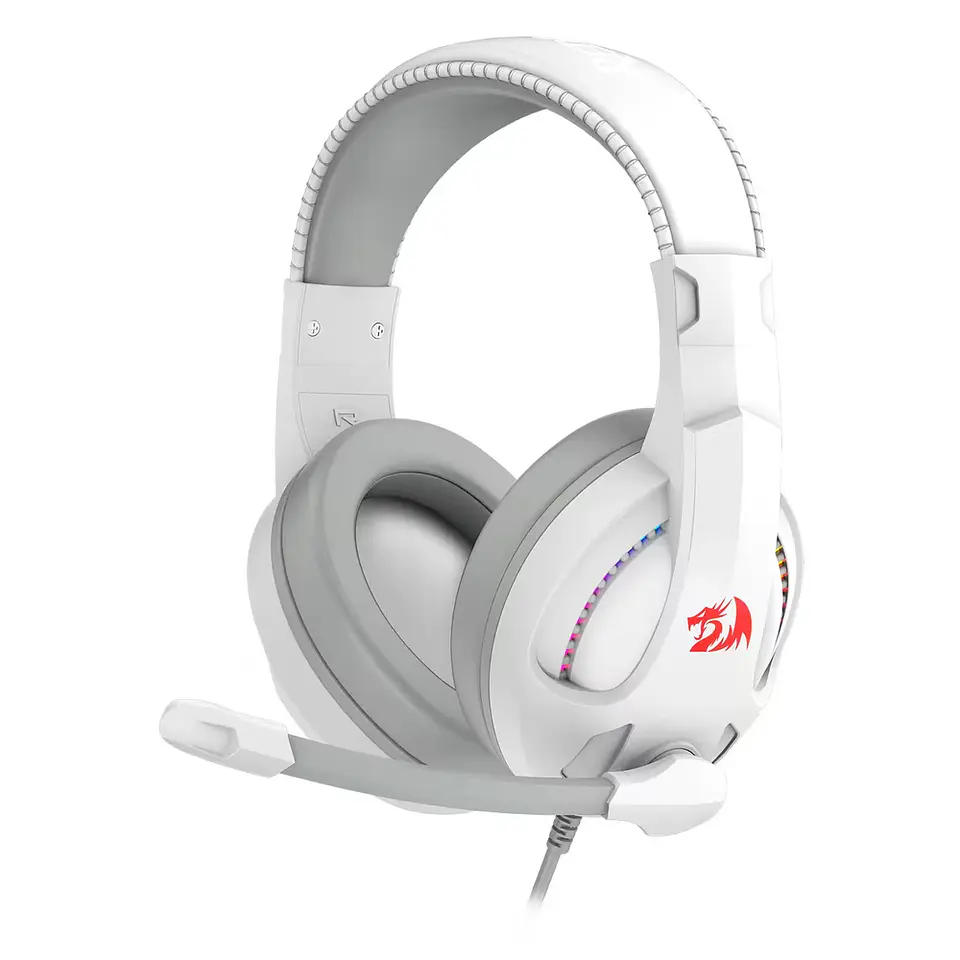 Headset Redragon Cronus, RGB, 40mm, USB E P3 - Branco  1