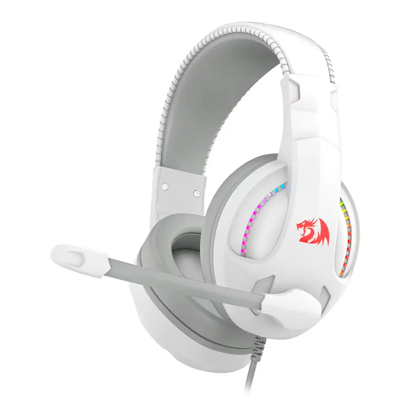 Headset Redragon Cronus, RGB, 40mm, USB E P3 - Branco  4